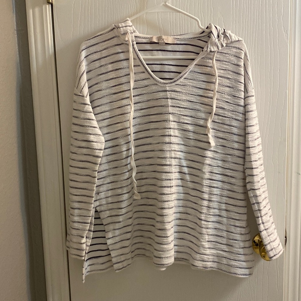 black and white striped LOFT long sleeve
